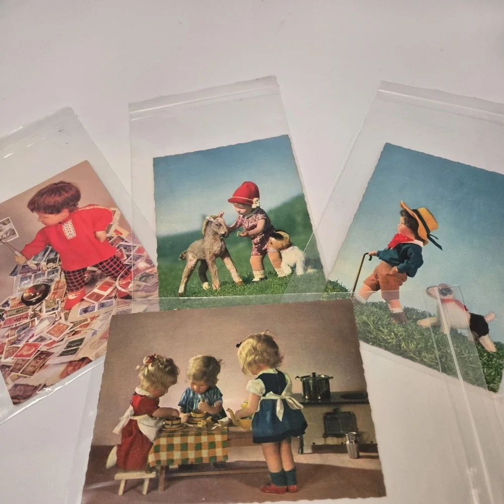 4 Postcards Kathe Kruse Dolls Käthe Kruse C1910-1950 Unposted Protected VTG‎